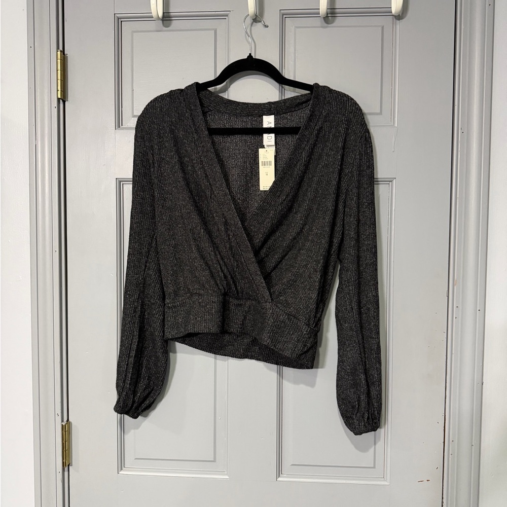 NWT Anthropologie Amadi Dark Gray Knit Sweater super soft